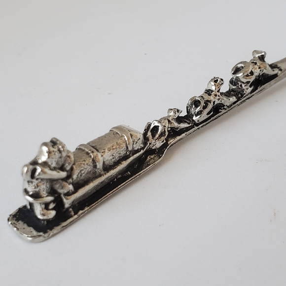 Vtg PCW 1985 Pewter Canada Yellowknife NWT Dog Sled Souvenir Collectors Spoon - Picture 8 of 17